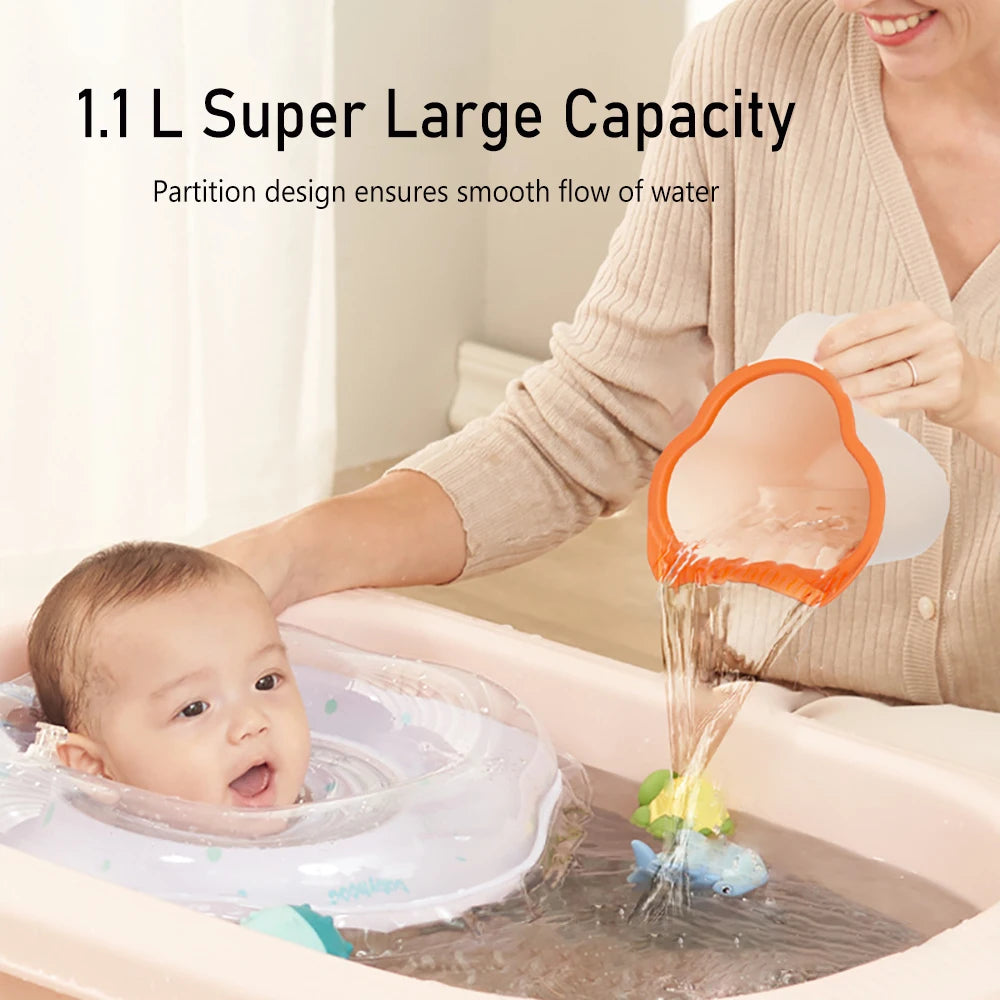 Baby Bath Rinse Cup Newborn Baby Shower Spoons Child Washing Hair Cup for Bathing Kids Bath Tool
