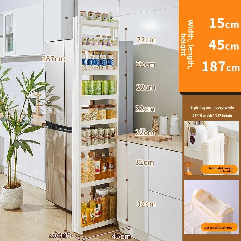 Narrow Kitchen Frie elf Home Storage Organizer Plastic Wall Maximizing Utilization Ra elf