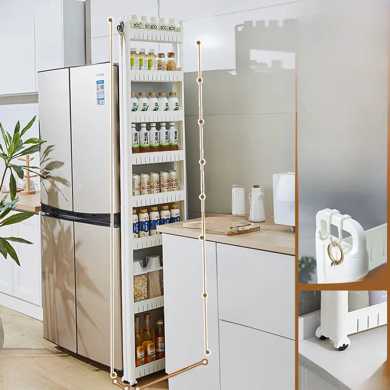 Narrow Kitchen Frie elf Home Storage Organizer Plastic Wall Maximizing Utilization Ra elf