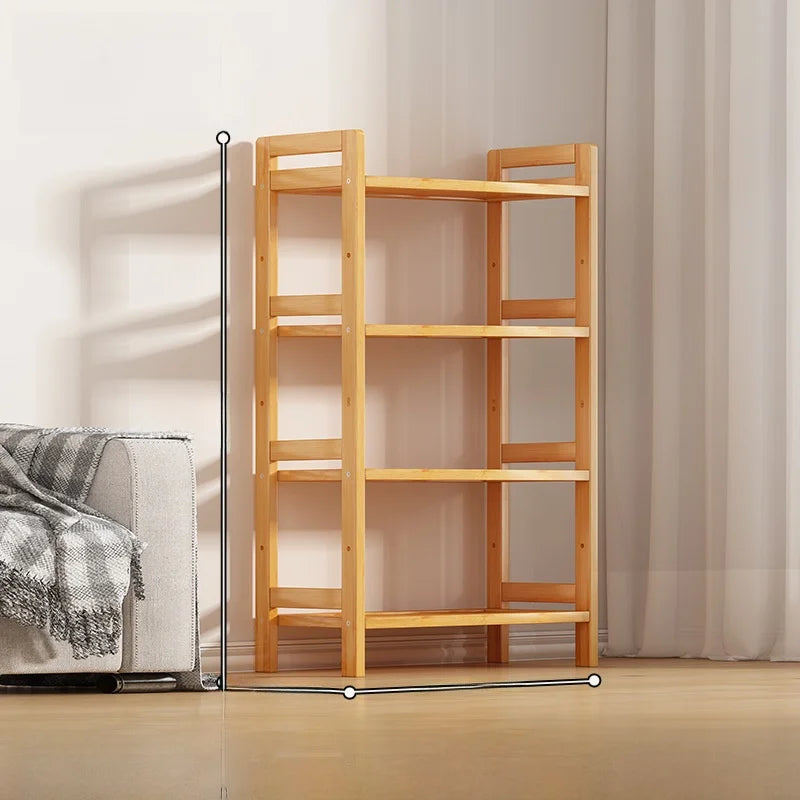 Multi-Layer Bamboo Storage Ra Simple Floor-Standing Kitchen elf Wall-Near Small Bookcase Narrow elf for Kitchen Storage