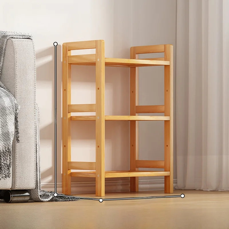 Multi-Layer Bamboo Storage Ra Simple Floor-Standing Kitchen elf Wall-Near Small Bookcase Narrow elf for Kitchen Storage