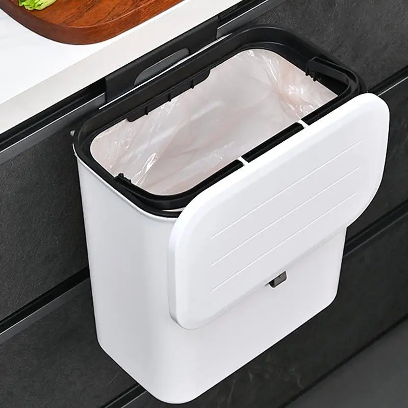Large Size Wall-Mounted Kitchen Tra Can Living Room Batoom Hanging Waste Paper Basket Food Residue Classin Storage...
