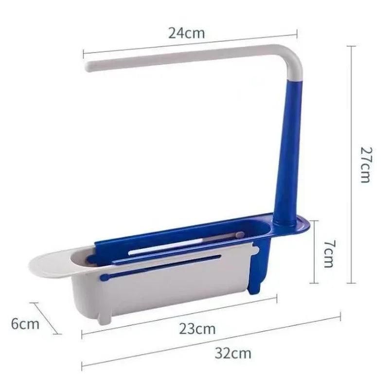 Kitchen Organizer Dish Drainer Telescopic Sink Racks Soap Sponge Holder Towel Stand Sink Shelf Tray Kitchen Storage