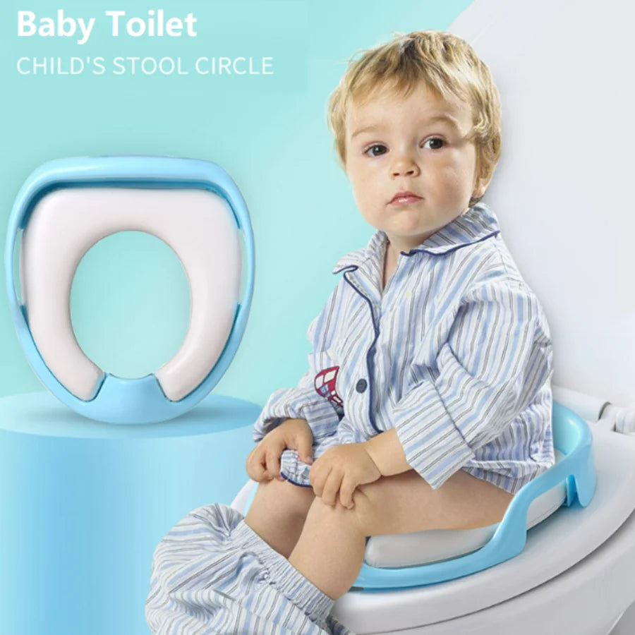 Children's Toilet Seat, Baby Soft Toilet Seat, Portable Baby Toilet Auxiliary