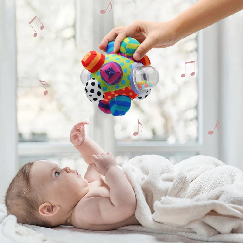 Baby Rattle Toys Ball Baby Toy For Newborn 0-12 Months Stuffed Animals Fabric Rattles Baby HandBell Educational Sensory Toy Gift