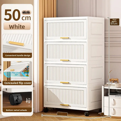 Batoom Kitchen  Storage Cabinet Multi-layer Ra Door Ba Flip Cover Cabinet Wall Mounted Organizer for Clothes Living ...