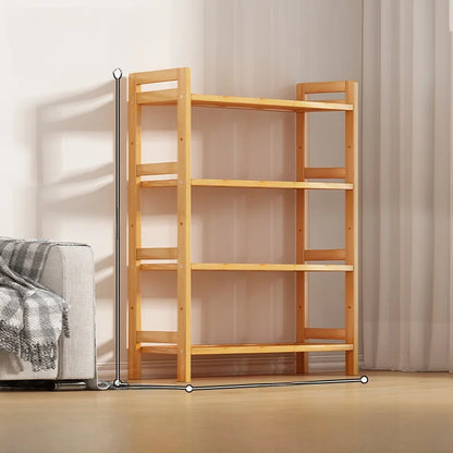 Multi-Layer Bamboo Storage Ra Simple Floor-Standing Kitchen elf Wall-Near Small Bookcase Narrow elf for Kitchen Storage