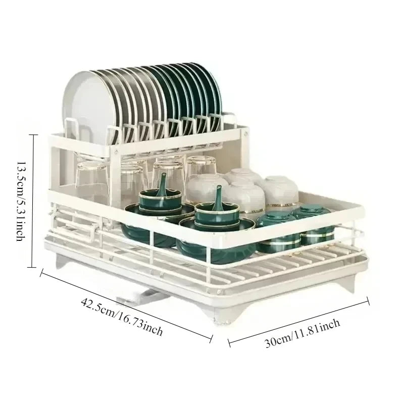 3.Storage bowl and plate rack, countertop, multi-functional bowl rack, kitchen storage rack inside the cabinet
