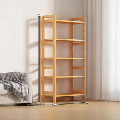 Multi-Layer Bamboo Storage Ra Simple Floor-Standing Kitchen elf Wall-Near Small Bookcase Narrow elf for Kitchen Storage