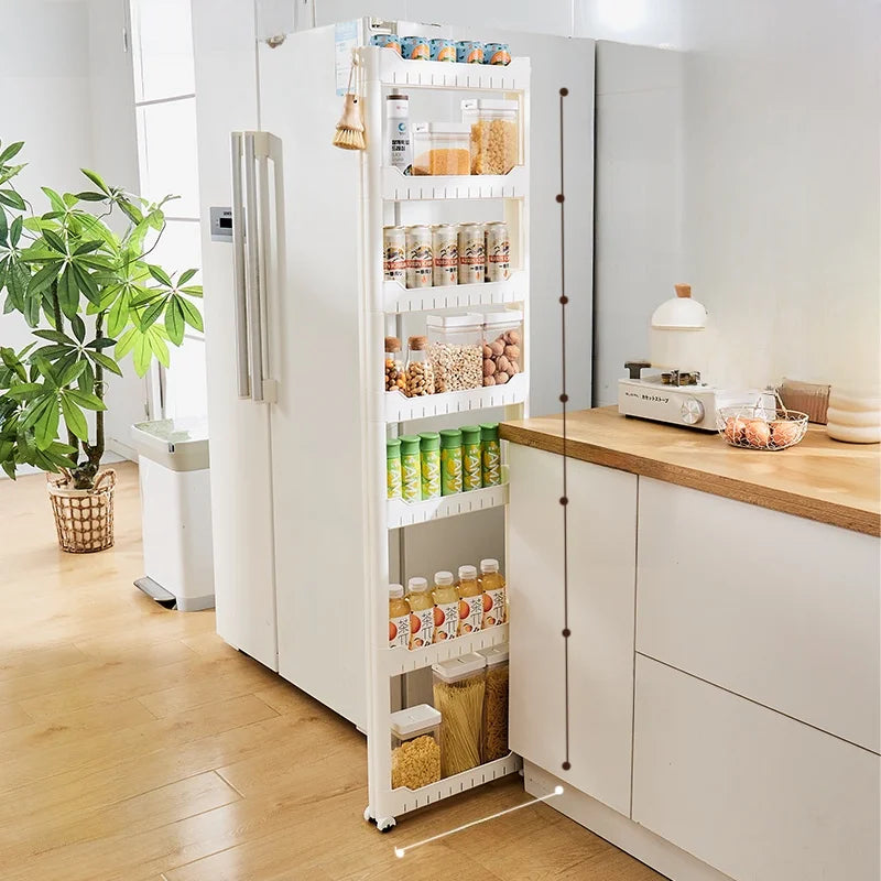 Narrow Kitchen Frie  elf Home Storage Organizer Plastic Wall Maximizing Utilization Ra elf