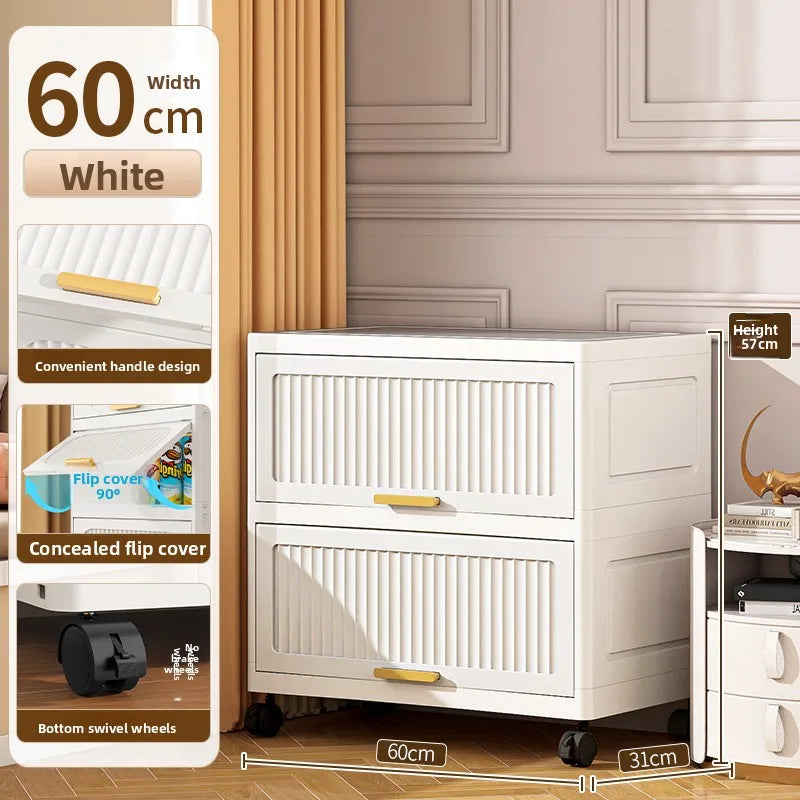Batoom Kitchen  Storage Cabinet Multi-layer Ra Door Ba Flip Cover Cabinet Wall Mounted Organizer for Clothes Living ...