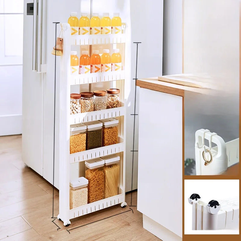 Narrow Kitchen Frie  elf Home Storage Organizer Plastic Wall Maximizing Utilization Ra elf