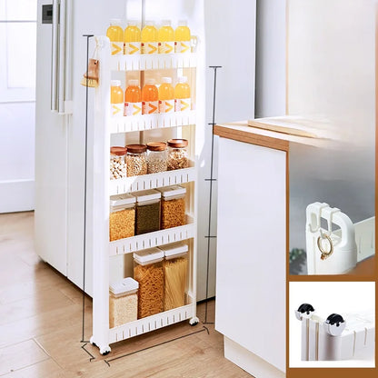 Narrow Kitchen Frie  elf Home Storage Organizer Plastic Wall Maximizing Utilization Ra elf