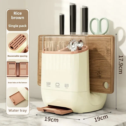 Kitchen shelf, household vegetable board storage rack, countertop drain, chopstick holder, cutting board, integrated knife holde