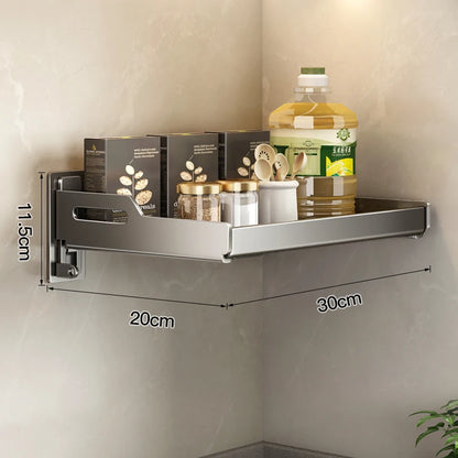 Wall Mounted Kitchen Utensils Organizer Home Spice Rack Box Jar Dish Drying Rack Wall Shelves Kitchen Storage Supplies Accessory