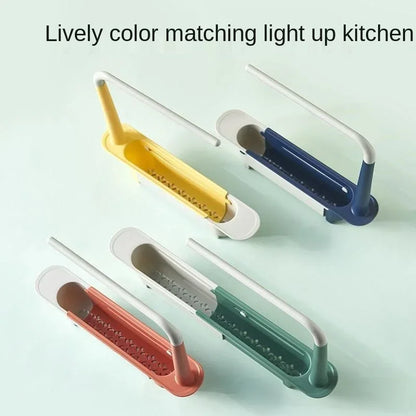 Kitchen Organizer Dish Drainer Telescopic Sink Racks Soap Sponge Holder Towel Stand Sink Shelf Tray Kitchen Storage