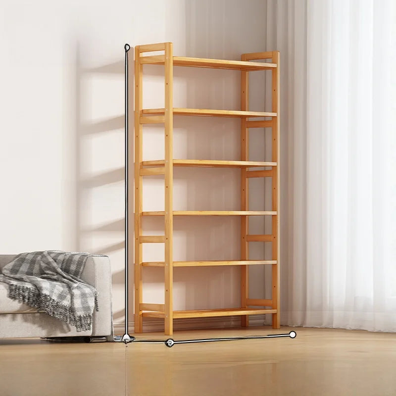 Multi-Layer Bamboo Storage Ra Simple Floor-Standing Kitchen elf Wall-Near Small Bookcase Narrow elf for Kitchen Storage