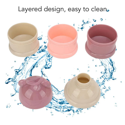 Baby Milk Powder Box, Removable Milk Powder Box Portable Easy To Carry for Toddlers in The Room Light Pink  Snack Container