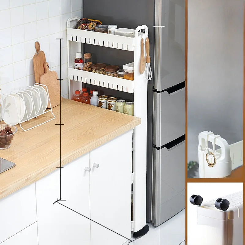 Narrow Kitchen Frie  elf Home Storage Organizer Plastic Wall Maximizing Utilization Ra elf