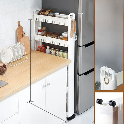 Narrow Kitchen Frie  elf Home Storage Organizer Plastic Wall Maximizing Utilization Ra elf
