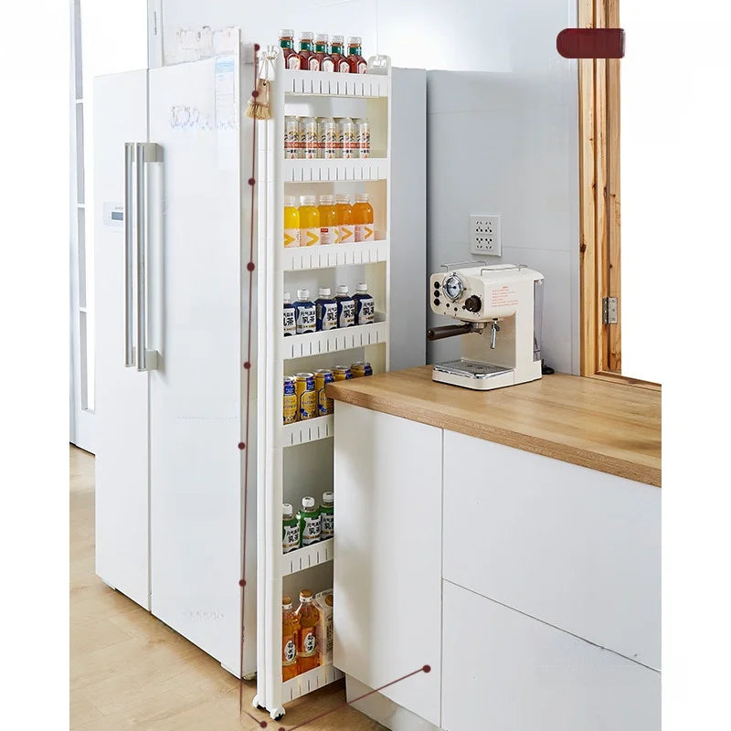Narrow Kitchen Frie  elf Home Storage Organizer Plastic Wall Maximizing Utilization Ra elf