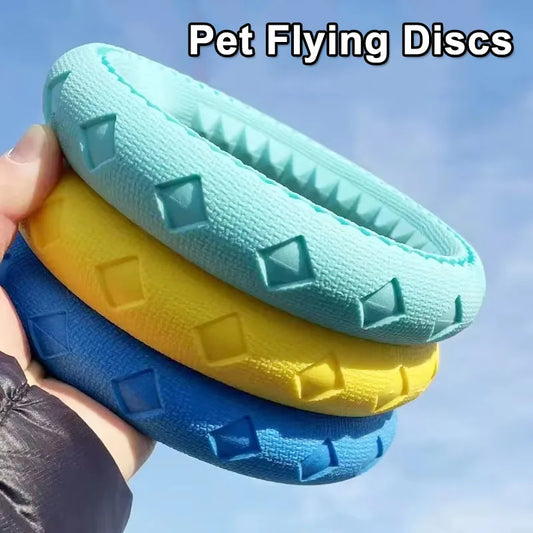 TPR Pet Flying Discs Dog Training Ring Puller Resistant Bite Floating Toy Puppy Outdoor Interactive Game Playing Products Supply