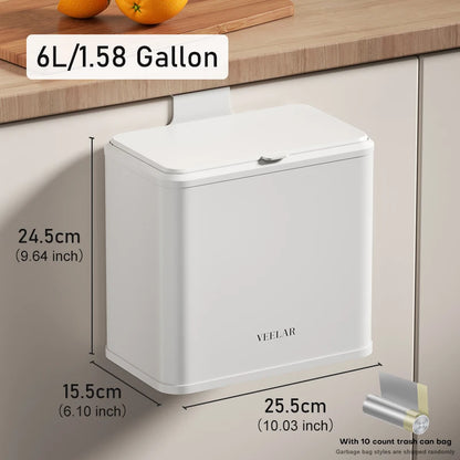 Kitchen  garbage can wall hanging waste paper basket trash can Kitchen cabinet hanging trash can Desktop trash bin dustbin with