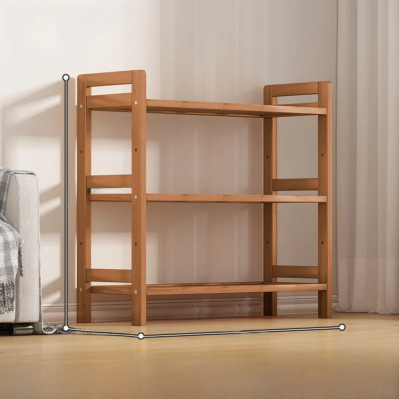 Multi-Layer Bamboo Storage Ra Simple Floor-Standing Kitchen elf Wall-Near Small Bookcase Narrow elf for Kitchen Storage