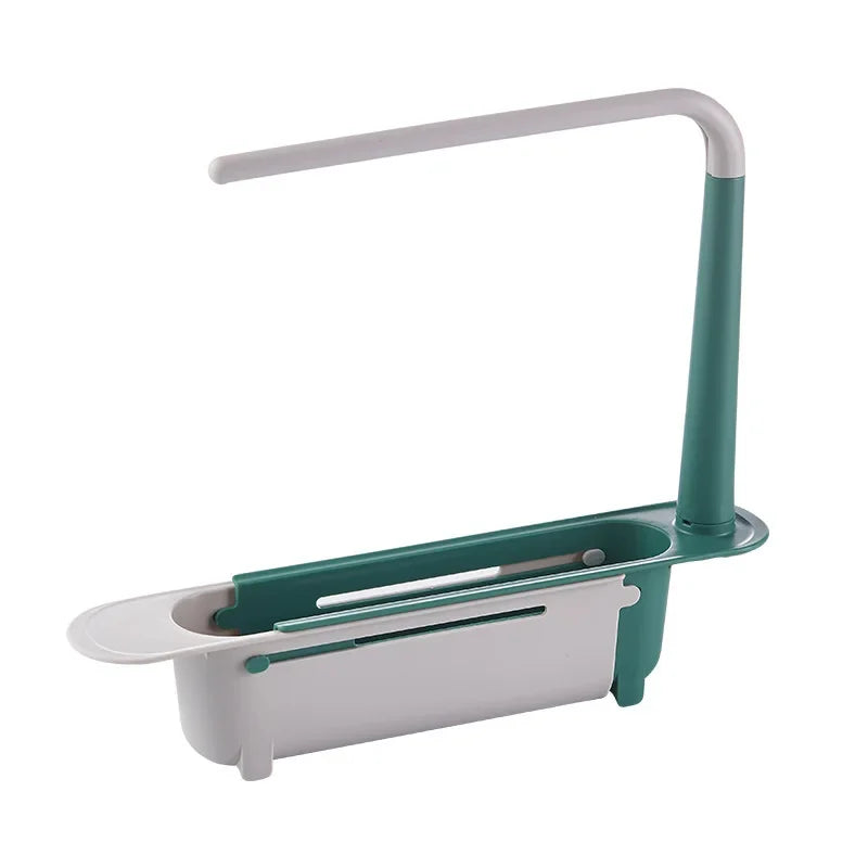 Kitchen Organizer Dish Drainer Telescopic Sink Racks Soap Sponge Holder Towel Stand Sink Shelf Tray Kitchen Storage