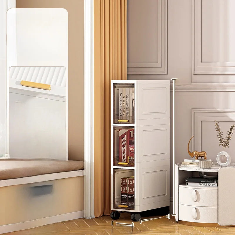 Batoom Kitchen  Storage Cabinet Multi-layer Ra Door Ba Flip Cover Cabinet Wall Mounted Organizer for Clothes Living ...