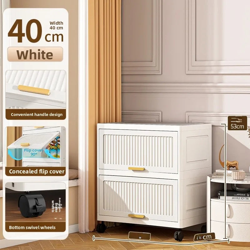 Batoom Kitchen  Storage Cabinet Multi-layer Ra Door Ba Flip Cover Cabinet Wall Mounted Organizer for Clothes Living ...