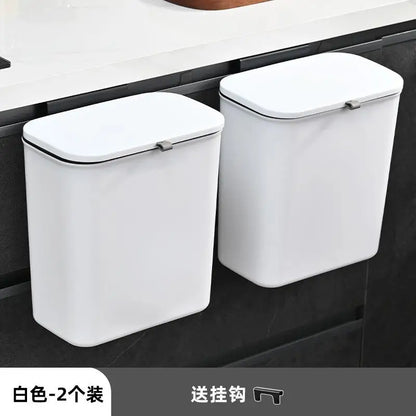 Large Size Wall-Mounted Kitchen Tra Can Living Room Batoom Hanging Waste Paper Basket Food Residue Classin Storage...