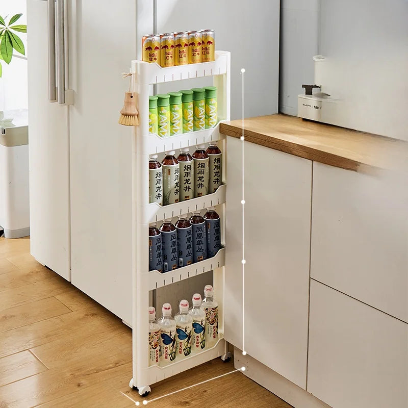 Narrow Kitchen Frie  elf Home Storage Organizer Plastic Wall Maximizing Utilization Ra elf