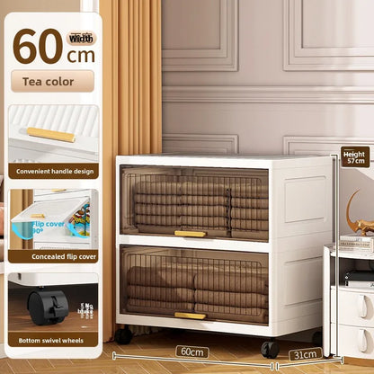 Batoom Kitchen  Storage Cabinet Multi-layer Ra Door Ba Flip Cover Cabinet Wall Mounted Organizer for Clothes Living ...