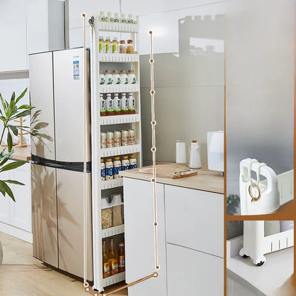 Narrow Kitchen Frie  elf Home Storage Organizer Plastic Wall Maximizing Utilization Ra elf