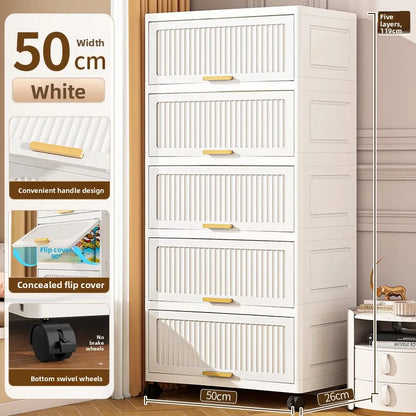 Batoom Kitchen  Storage Cabinet Multi-layer Ra Door Ba Flip Cover Cabinet Wall Mounted Organizer for Clothes Living ...