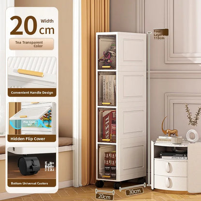 Batoom Kitchen  Storage Cabinet Multi-layer Ra Door Ba Flip Cover Cabinet Wall Mounted Organizer for Clothes Living ...