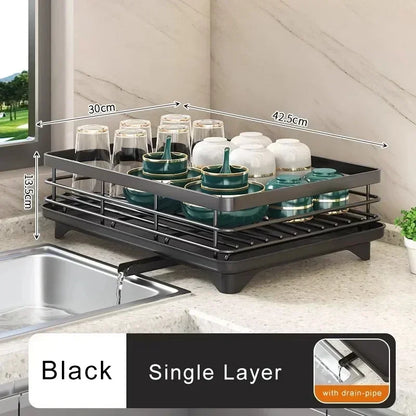 3.Storage bowl and plate rack, countertop, multi-functional bowl rack, kitchen storage rack inside the cabinet