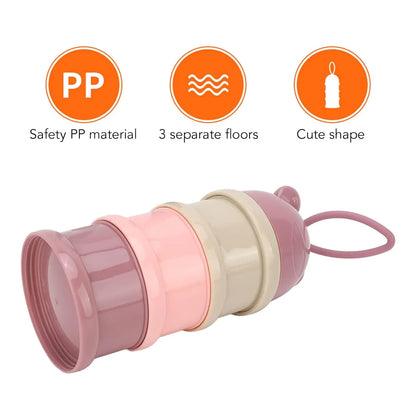 Baby Milk Powder Box, Removable Milk Powder Box Portable Easy To Carry for Toddlers in The Room Light Pink  Snack Container