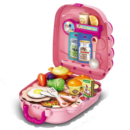 Kids Play Kitchen Set, Pretend Play Cooking Toys Set, Hamburg Doctor Tools Makeup Toys Playset For Toddlers, PlayHouse For Kids