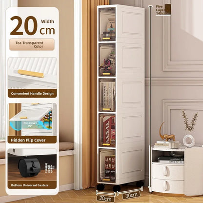 Batoom Kitchen  Storage Cabinet Multi-layer Ra Door Ba Flip Cover Cabinet Wall Mounted Organizer for Clothes Living ...
