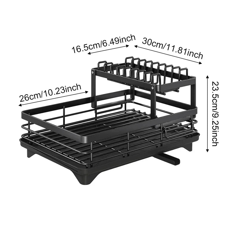 3.Storage bowl and plate rack, countertop, multi-functional bowl rack, kitchen storage rack inside the cabinet