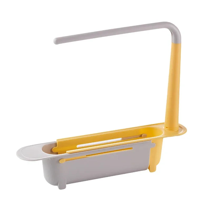 Kitchen Organizer Dish Drainer Telescopic Sink Racks Soap Sponge Holder Towel Stand Sink Shelf Tray Kitchen Storage