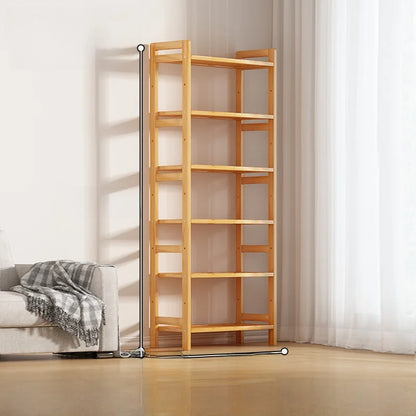 Multi-Layer Bamboo Storage Ra Simple Floor-Standing Kitchen elf Wall-Near Small Bookcase Narrow elf for Kitchen Storage