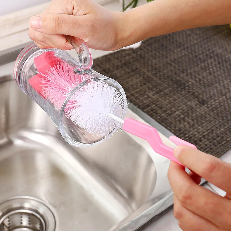 Baby Bottle Brush Multi-Purpose Long Handle Fine Hair Sponge Cleaning Brush Household Dishwashing Cup Washing Cleaning Tools Bab