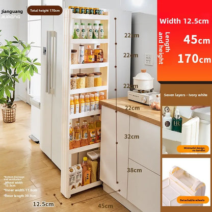 Narrow Kitchen Frie  elf Home Storage Organizer Plastic Wall Maximizing Utilization Ra elf