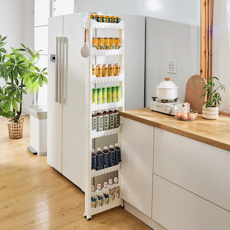 Narrow Kitchen Frie  elf Home Storage Organizer Plastic Wall Maximizing Utilization Ra elf