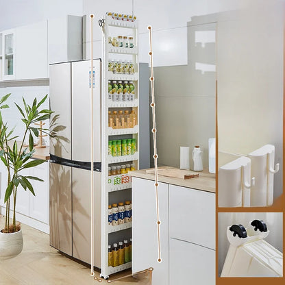 Narrow Kitchen Frie  elf Home Storage Organizer Plastic Wall Maximizing Utilization Ra elf