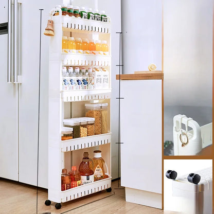 Narrow Kitchen Frie  elf Home Storage Organizer Plastic Wall Maximizing Utilization Ra elf