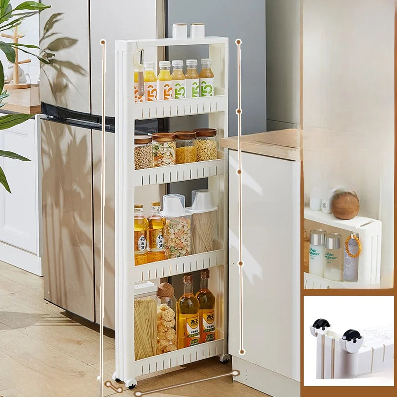 Narrow Kitchen Frie  elf Home Storage Organizer Plastic Wall Maximizing Utilization Ra elf